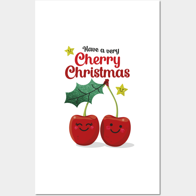 Have a Very Cherry Christmas Wall Art by VicEllisArt